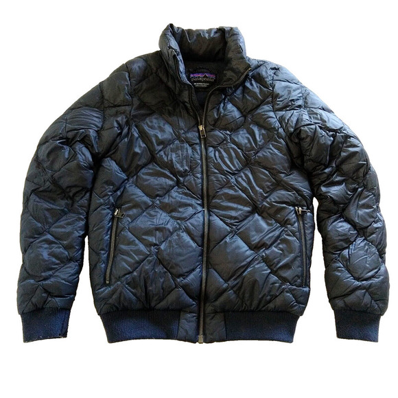 Patagonia Jackets & Blazers - Patagonia Prow Bomber Jacket Size XS Smolder Blue Quilted Down Puffer Women’s